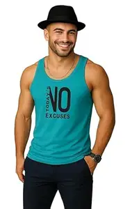 EARTH STAR Men's Cotton Tank Top Collection, Sleeveless Gym Vest | Vest for Men | Graphic Print | Casual Wear Vests for Workout