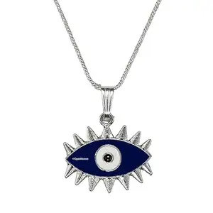 Ward Off Negativity: Sterling Silver Evil Eye Pendant Charm with Chain - A Powerful Gift for Women
