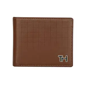 Tommy Hilfiger Horowitz Leather Global Coin Wallet for Men - Tan, 4 Card Slots