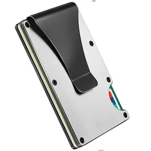 Stealodeal Metal RFID Credit/Debit Men Card Holder with Money Clip