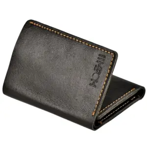 HOSHII Minimalist Style Bi-Fold Wallet Black