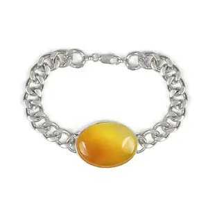 Crystu Natural Yellow Onyx Bracelet for Reiki Healing and Crystal Gemstone Bracelet for Men
