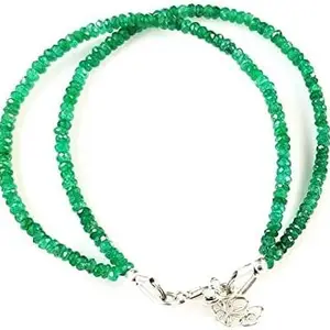 Double Layer Natural Green Jade 4mm Roundelle Faceted Breads Bracelet Gemstone For Stress, Reiki, Healing, Meditation and Crystal Healing Chakra Stones Gift For Her