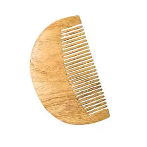 MICLAC Handcrafted Wood U Shape Beard Comb for Perfect Styling - Pack of 1