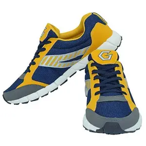 GOWIN NX-2 RUNNING SHOE YELLOW_6 WITH CHARGED KNEE CAP SENIOR RED