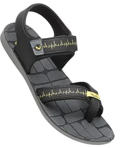 WALKAROO WG5705 Mens Sandals for dailywear and regular use for Indoor & Outdoor - Black
