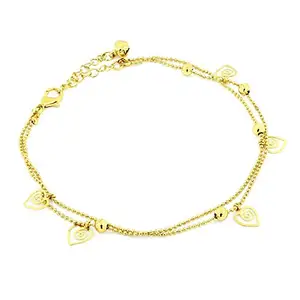 ZIVOM® Heart Love Indo Western Dainty Delicate Charms Single Leg Anklet Payal For Women Girls