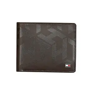 Tommy Hilfiger Arke Men Leather Slimfold Wallet Brown