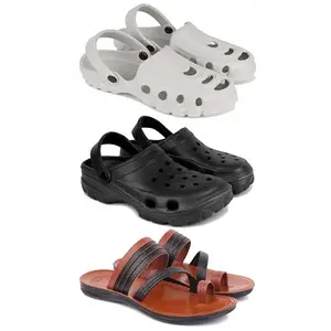Men's Sandals | Lightweight Wear| Stylish & Easy to Wear For Men's PTC-SAN-(3-COMBO)-3135-3123-3151-8