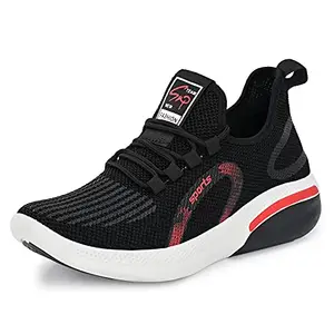 Klepe Mens Black Red Running Shoes - 10 UK (FKT/F02)