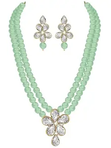 Shining Diva Fashion Latest Stylish Design Crystal Necklace Jewellery Set for Women (rrsd14728s)