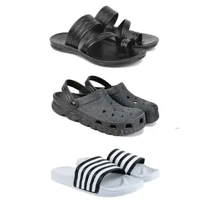 Men's Sandals | Lightweight Wear| Stylish & Easy to Wear For Men's PCV-SAN-(COMBO-3)-3152-3056-3026-10