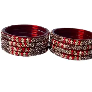 Karaavi Exquisite Glass Bangle Kada Set Elevate Your Style With Stunning Designs Perfect For Every Occasion, Pack Of 8 -A297