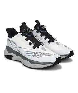 ABROS Invadar Running Sports Shoes Breathable Upper Mesh with Phylon Sole Memory Foam Insole Casual Walking & Gym Shoes for Mens (L.Grey/Black 10)