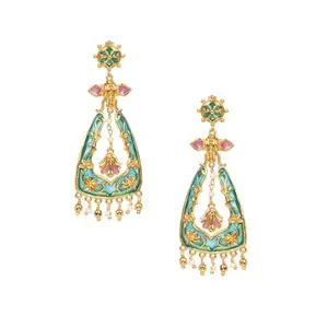 Shaya by CaratLane Roka Rishta Earrings in Gold Plated 925 Silver for Women