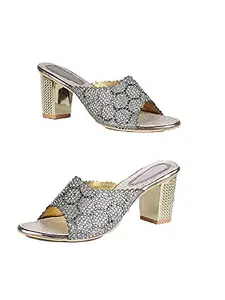 WalkTrendy Womens Synthetic Grey Sandals With Heels - 3 UK (Wtwhs546_Grey_36)