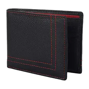 Flyer Men's Leather Wallet (Color-Black) Genuine Leather (WBL010)