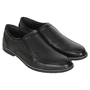 SeeandWear Black Slip On Formal Shoes for Men. Branded Genuine Leather Pointed Lace Up Shoe (11)
