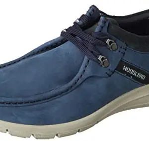 Woodland Men's Blue Leather Casual Shoe-7 UK (41 EU) (GC 3446119)