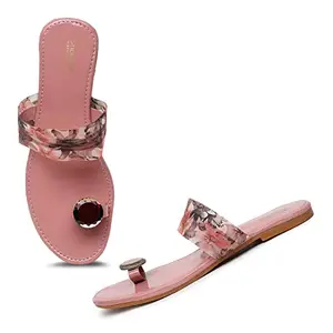 Shoestail Latest Trends Fashion Flats for girls and women (Peach, numeric_5)