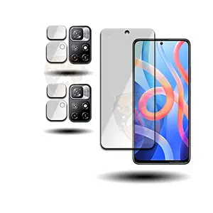 Xiaomi Redmi Note 11T 5G Combo Pack of 1 Glass Screen Guard and 2 Camera Lens (Protects from The Scratches)