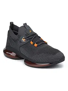 ABROS Men's Boss ASSG1123 Sports Shoes -D.Grey/Orange- 8UK