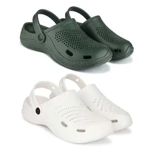 BERSACHE Lightweight Stylish Clog with Sole for Men-6068+6010 Multicolor