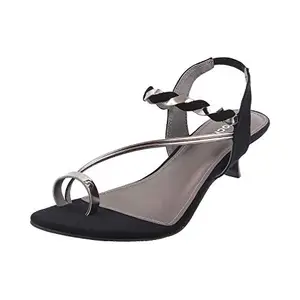 Mochi Womens Synthetic Black Sandals (Size (6 UK (39 EU))