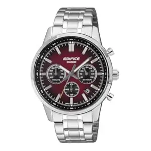 Casio Edifice EFR-575D-4ADF Analog Silver Watch Men (ED695)