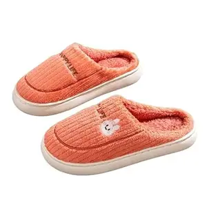 Women's Plush House Slippers with Bow, Furry Indoor Outdoor Footwear, Non-Slip Sole, Warm Comfortable