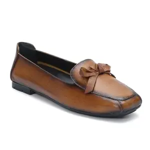 Zoom Shoes Premium Leather Comfortable Lightweight Bellies for Women with Rubber Sole Ideal for Casual Wear Beige