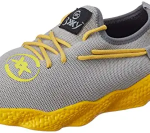 Global Rich Men'S New Arrival Stylish Fashionable Mesh Material Casual Sports Running Lace-Up Shoe Yellow 9 Uk (43 Eu) (693Yellow9)