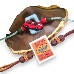 Ideaz unlimited Rakhi for Kids, Cute and Trendz Rakhi for Little Brother and Sister | Pack of 2 with 1 Roli Chawal for Rakshabandhan Celebration (ID226)