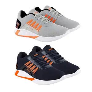 BRUTON Trendy Sports Shoes | Shoes for Men | Gyming Shoes | Sports Shoes | Running Shoes - Pack of 2, Size - 9