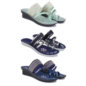 Women's Sandals | Lightweight Wear| Stylish & Easy to Wear For Women'S PCV-SAN-(3-COMBO)-1954-1945-1953-8