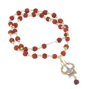 Pack of 1 Mahakal Trishul Locket with Rudraksha for Men, Women Rudraksha Mala By Pratyush