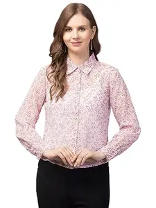 STYLZREPUBLIC Pink-Casual Floral Shirt