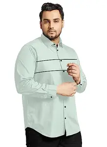 MAHAVEER Creation Shop Cotton Full Sleeve Solid Regular Fit Latest Stylish Shirt for Men Style (Pack of 1) (5 XL, Light White)