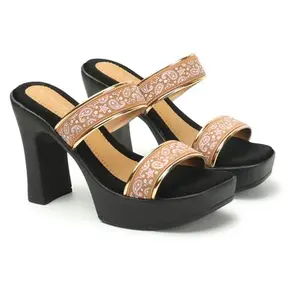 iconics Women Fashion Sandal,Camel,UK-7