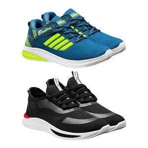 BRUTON Trendy Sports Shoes Running Shoes for Men's & Boy's - Combo Pack of 2, Size : 9