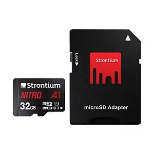 Strontium Nitro A1 32GB Micro SDHC Memory Card 100MB/s A1 UHS-I U1 Class 10 with High Speed Adapter for Smartphones Tablets Drones Action Cams price in India.