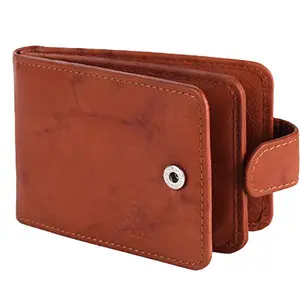 GOHIDE Brown 6 Slots Leather Credit Card Holder Wallet for Men Pack of 1
