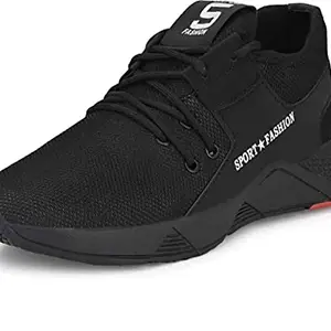 Shoefly Men's (9273) Black Casual Sports Running Shoes 7 UK