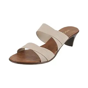 Mochi Women's Beige Fashion Sandals - 5 UK (38 EU) (41-3395)