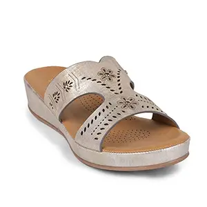 Liberty Women GF-56 Comfort Slippers -6(50042262), SILVER