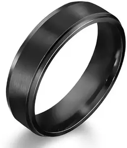 Classic Challa Ring, Unisex Jewellery for Men and Women (Black)