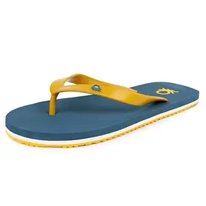 United Colors of Benetton mens Core Ss 15 Yellow and Blue Slippers - 6 UK (15P8CFFCR001I)