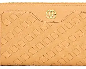 eske Victoria - Zip Around Wallet - Ladies Purse - Genuine Quilted Leather - Holds Cards, Coins and Bills - Compact Design - Pockets for Everyday Use - Travel Friendly - Water Resistant