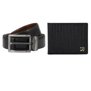 Da Milano Leather Mens Wallet & Belt Gift Set - Black (0001-40-OL)