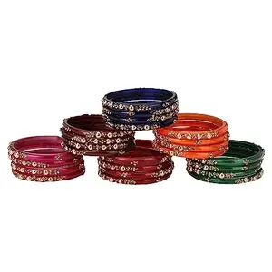 Afast Matching Color Fashionable Bangle Set Combo Hand Decorative Set Of 24 For Women